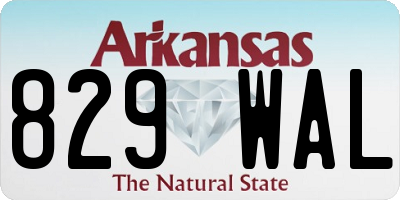 AR license plate 829WAL