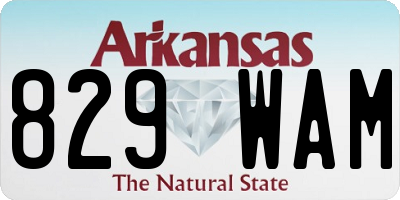 AR license plate 829WAM