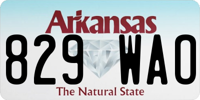 AR license plate 829WAO