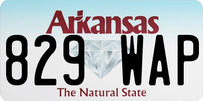 AR license plate 829WAP