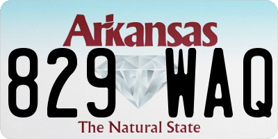 AR license plate 829WAQ