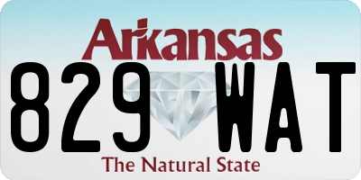 AR license plate 829WAT