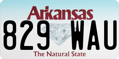 AR license plate 829WAU