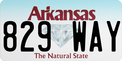 AR license plate 829WAY