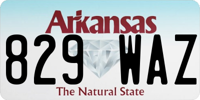AR license plate 829WAZ