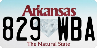 AR license plate 829WBA