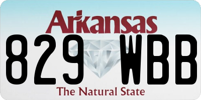 AR license plate 829WBB