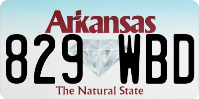 AR license plate 829WBD