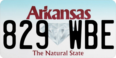 AR license plate 829WBE