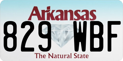AR license plate 829WBF