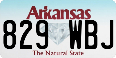AR license plate 829WBJ