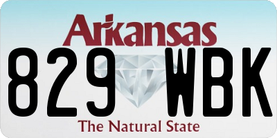 AR license plate 829WBK