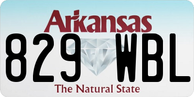 AR license plate 829WBL
