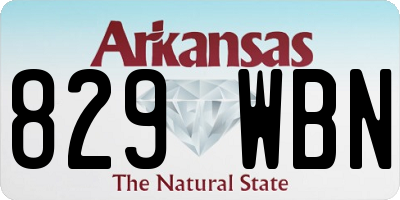 AR license plate 829WBN