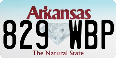 AR license plate 829WBP