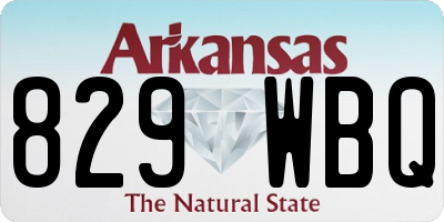 AR license plate 829WBQ