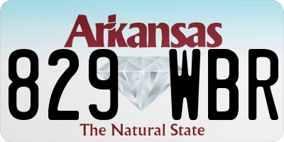 AR license plate 829WBR