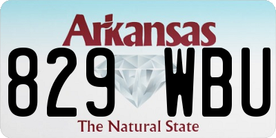 AR license plate 829WBU