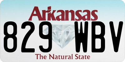 AR license plate 829WBV
