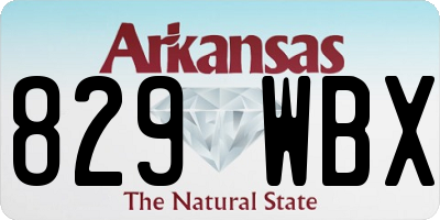 AR license plate 829WBX