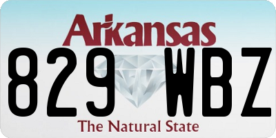 AR license plate 829WBZ
