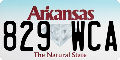 AR license plate 829WCA