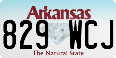 AR license plate 829WCJ
