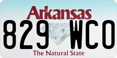 AR license plate 829WCO