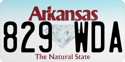 AR license plate 829WDA