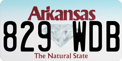 AR license plate 829WDB