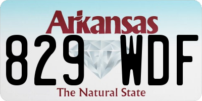 AR license plate 829WDF