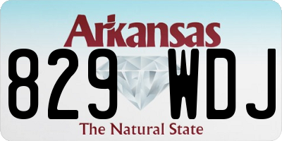 AR license plate 829WDJ