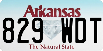 AR license plate 829WDT
