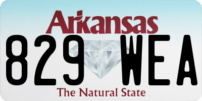 AR license plate 829WEA