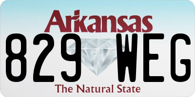 AR license plate 829WEG