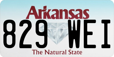 AR license plate 829WEI
