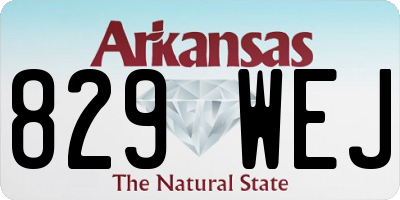 AR license plate 829WEJ