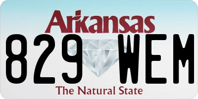 AR license plate 829WEM