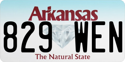 AR license plate 829WEN
