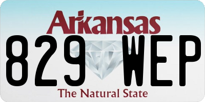 AR license plate 829WEP