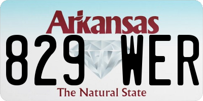 AR license plate 829WER