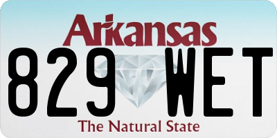 AR license plate 829WET