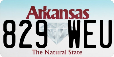AR license plate 829WEU
