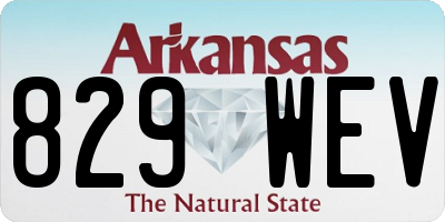 AR license plate 829WEV