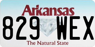 AR license plate 829WEX