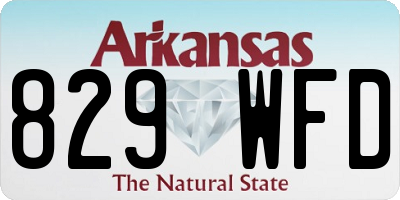 AR license plate 829WFD