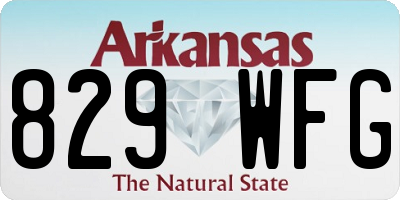 AR license plate 829WFG