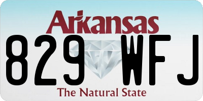 AR license plate 829WFJ