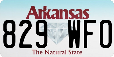 AR license plate 829WFO