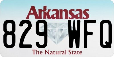AR license plate 829WFQ